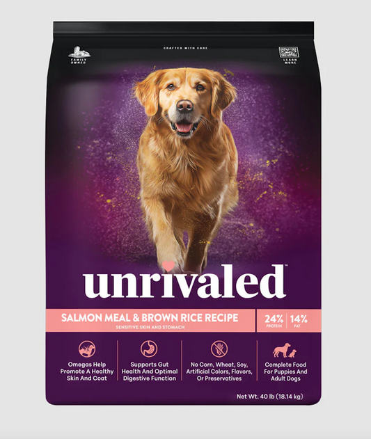 Unrivaled Salmon Meal & Brown Rice Recipe Dog Food